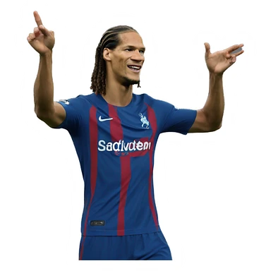 Van Dijk raises his hand sticker