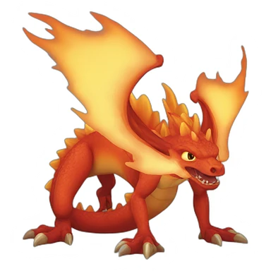 Dracaufeu avec ca tete sticker