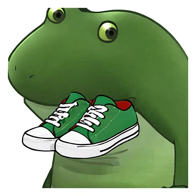 un tiburon con zapatos sticker