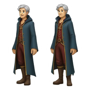 Merlin le magicien old full body sticker