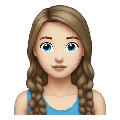 white girl brown hair blue eyes with white guy blue eyes on black cap sticker