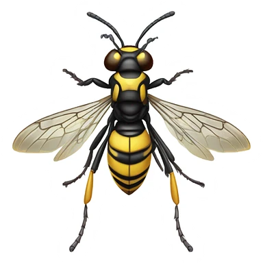 Realistic, scary wasp sticker