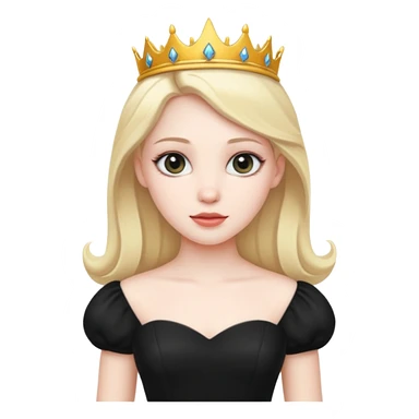 Princess with black dress sticker