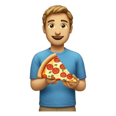 italian eating pizza sticker