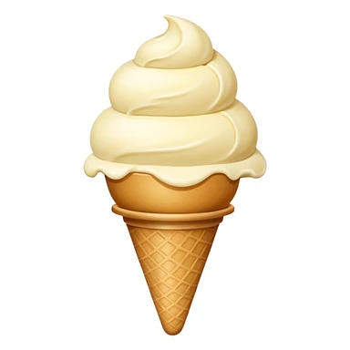 single vanilla ice cream scoop, simple, clear, focus on creamy texture, isolated, no background sticker