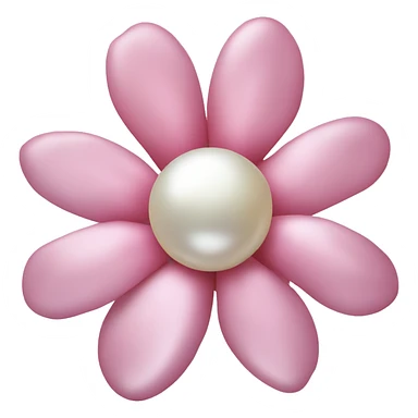 Pearl light pink flower sticker