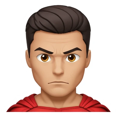 Male superhero head sticker