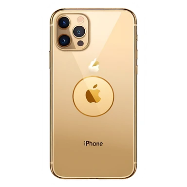 Gold iPhone 16 Pro Max no-logo clean backview sticker