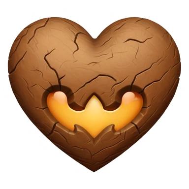 heart, natural earthy colours sticker