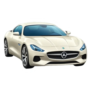 luxury car is driving on a scenic highway with beautiful landscape around sticker