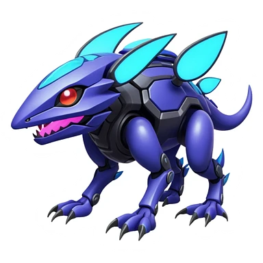  exotic tropical cyber-Protogen-Fakémon-Pokémon-Vernid-creature sticker