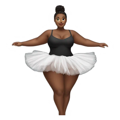 curvy-beauty-black-tutu view from below sticker