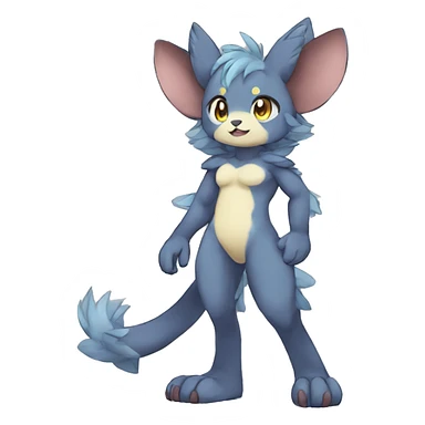 Anthro Sona Fakemon Full Body sticker