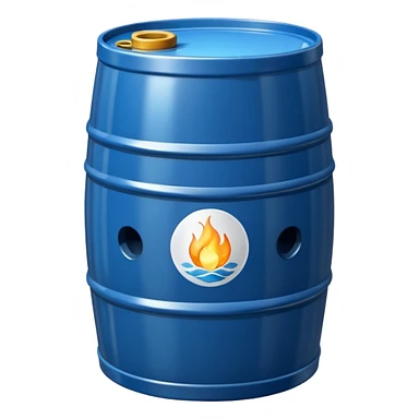 generate a realistic metal petroleum products barrel without rust sticker