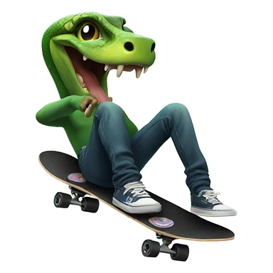 Snake on a skateboarder  sticker