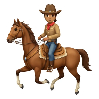 Man rabbit riding horse strides  sticker