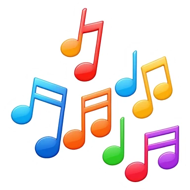signos de musica de colores sticker