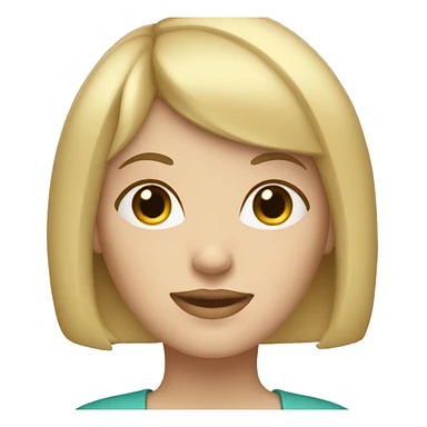 WHITE WOMAN WITH SHORT BLONDE HAIR WITH BANGS sticker