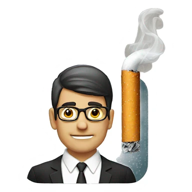 cigarette nerd sticker