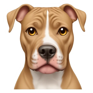 light brown american pitbull terrier with light brown eyes sticker