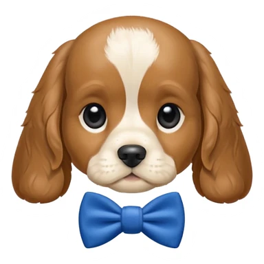 Cocker spaniel puppy wearing American stuff sticker
