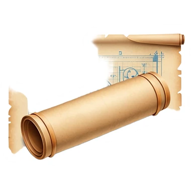 rolled-up blueprint sticker