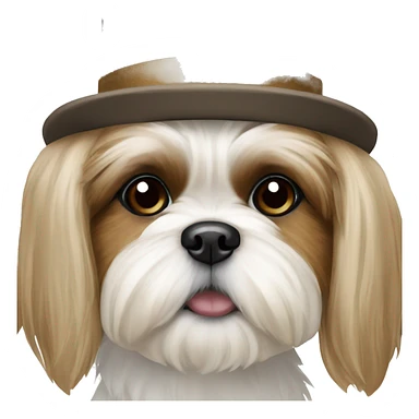 Shih tzu with hat sticker