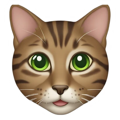 Brown tabby cat with green eyes sticker