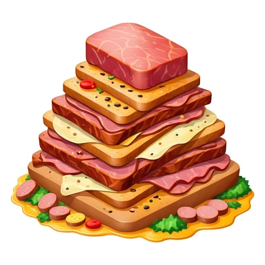 slop art spam meat art landscape  sticker