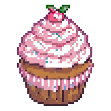 cupcake with pink icing sticker