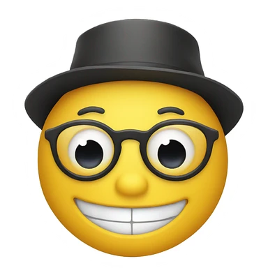 smile with hat sticker