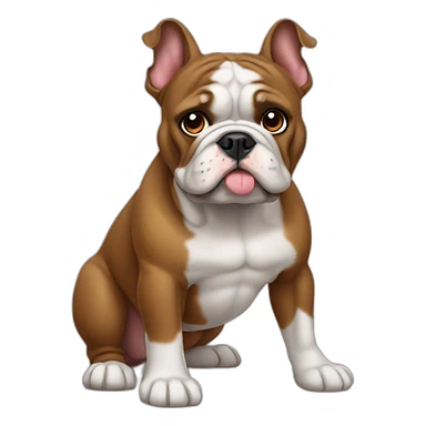 Brown colored France-BullDog sticker