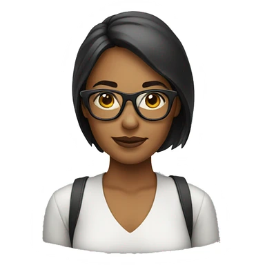 Mujer con gafas sticker