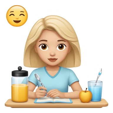 I want a girl doing aesthetic morning routine sticker