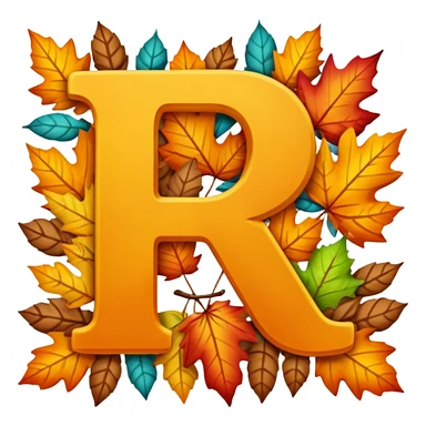 the letter in the leaves sticker