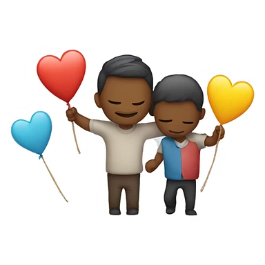 Un abrazo con colores  sticker