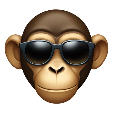 Monkey wearing sunglasses  sticker