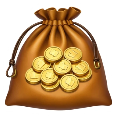 bag with coins sticker