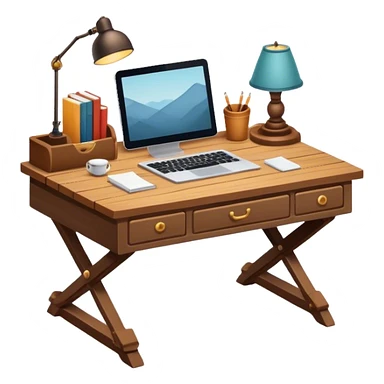 cozy aesthetic writer's desk sticker