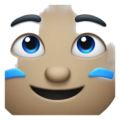 blue emoji happy sticker