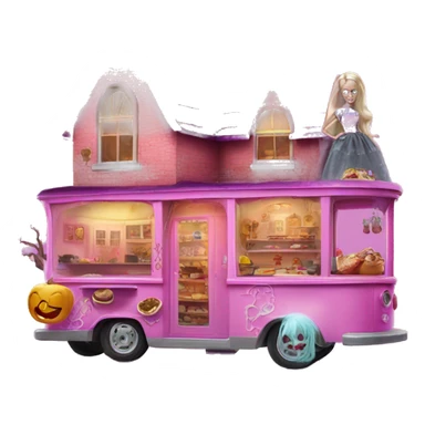 Barbie’s haunted dream house and food truck  sticker