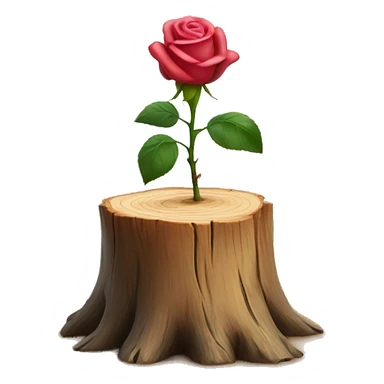 rose bud on a hand stump sticker