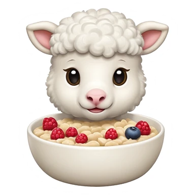 Lamb with oatmeal and berries sticker