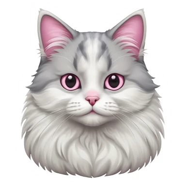 a grey and white cat sitting regally sticker