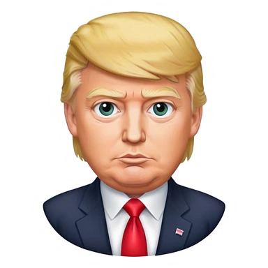 A very realistic Trump as in the photo in real life sticker