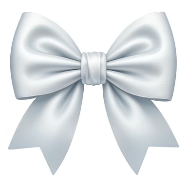 Blur white bow sticker