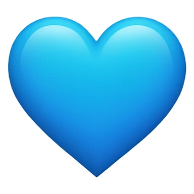 Blue heart with small blue heart close to it sticker