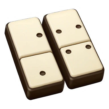 ficha de dominó dible sticker