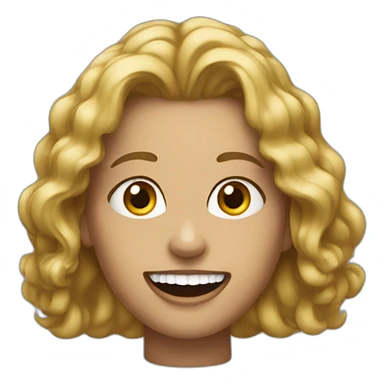 Christiana Ronald with big teeth sticker