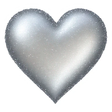 Sparkly silver heart sticker